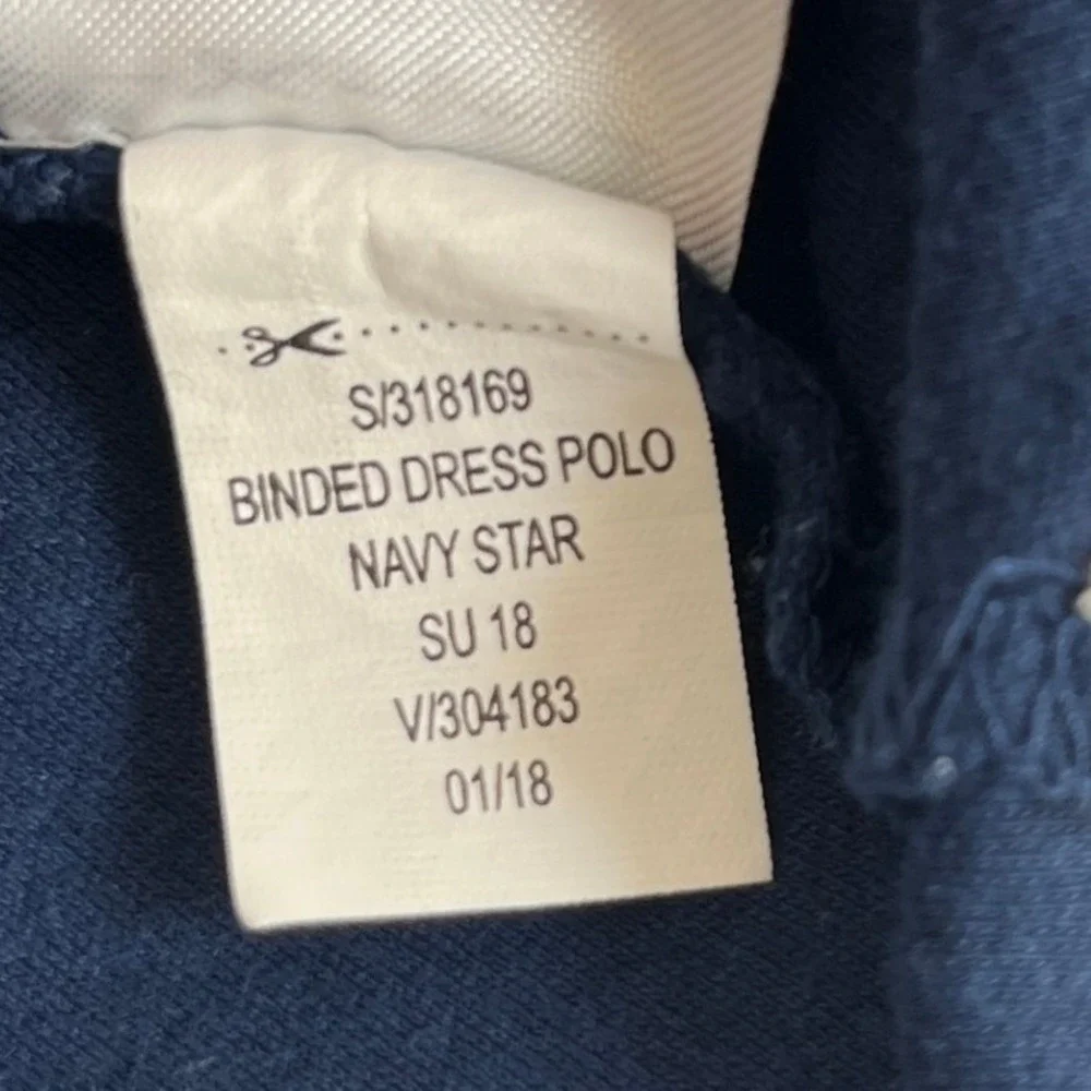 Banana Republic Mens Navy Blue XL‎ Star Print Short Sleeve Collared Polo Shirt